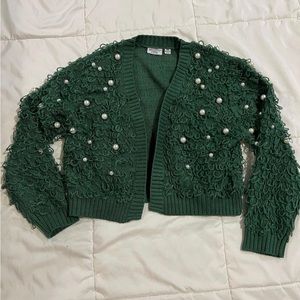 Pearl green knit vest